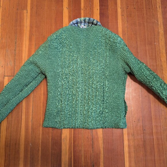 Reversible Popcorn Coat Green - Picture 4 of 6